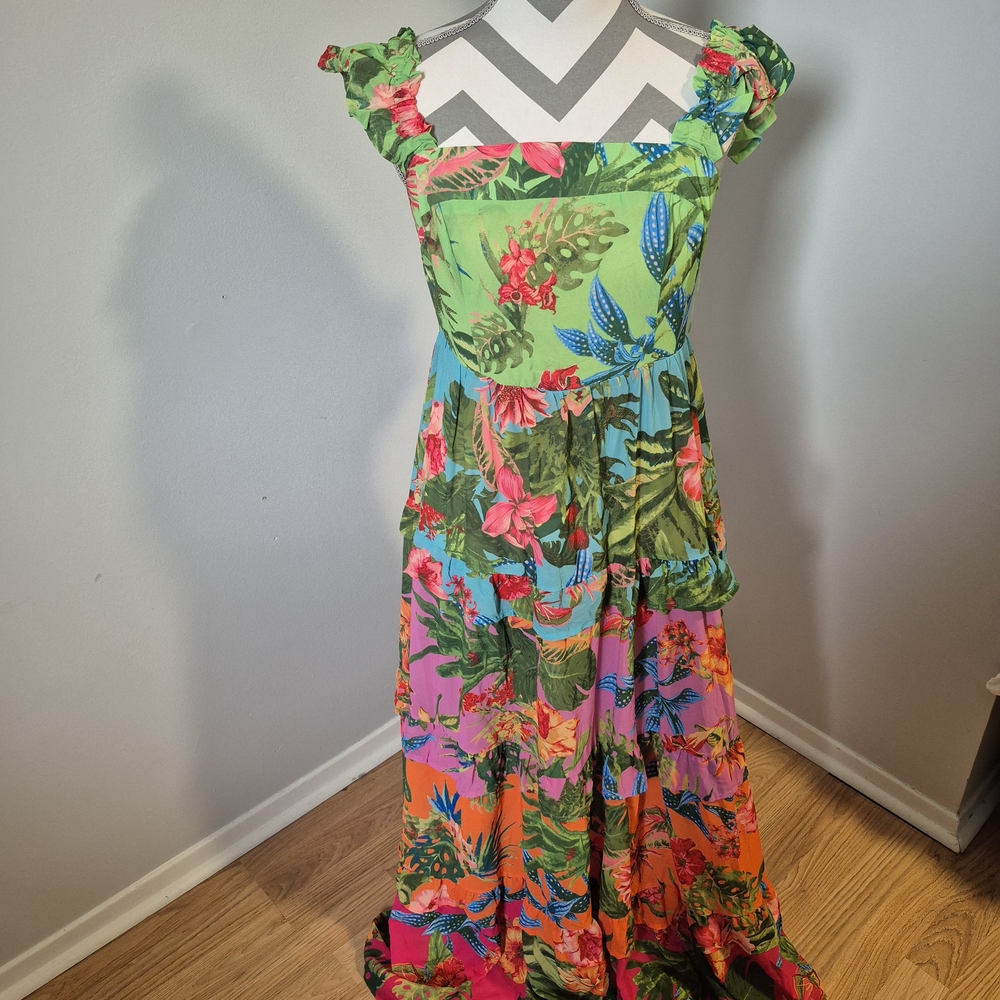 Flying Tomato Vibrant Floral Maxi Dress